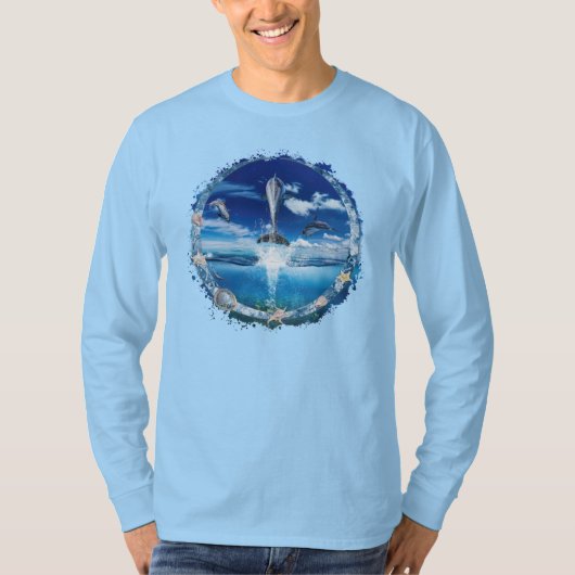 Dolfijnen Podium Cast Feestje T-shirt (Voorkant)