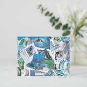 dolfijnen postzegels ansichtkaart briefkaart (Staand voorkant)