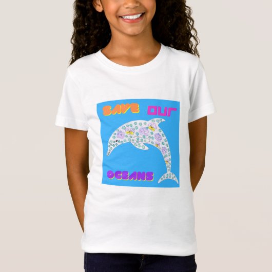 Dolfijnen redden onze oceanen t-shirt (Voorkant)