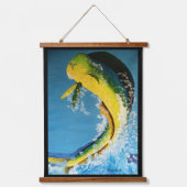 Dolfijnen, reddingsdolfijnen, marlijn hangend wandkleed (Voorkant)