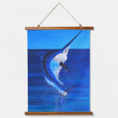 Dolfijnen, reddingsdolfijnen, marlijn hangend wandkleed (Voorkant 3)