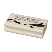 Dolfijnen Retouradres Houten Stempel (Stempel)
