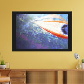 Dolfijnen rijden mee canvas afdruk (Insitu (Woonkamer))