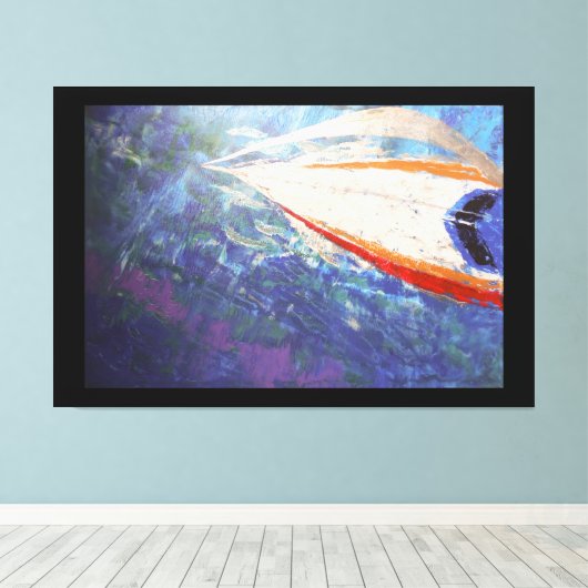 Dolfijnen rijden mee canvas afdruk (Insitu (Houten vloer))