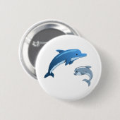 Dolfijnen 🐬 ronde button 5,7 cm (Voorkant /achterkant)