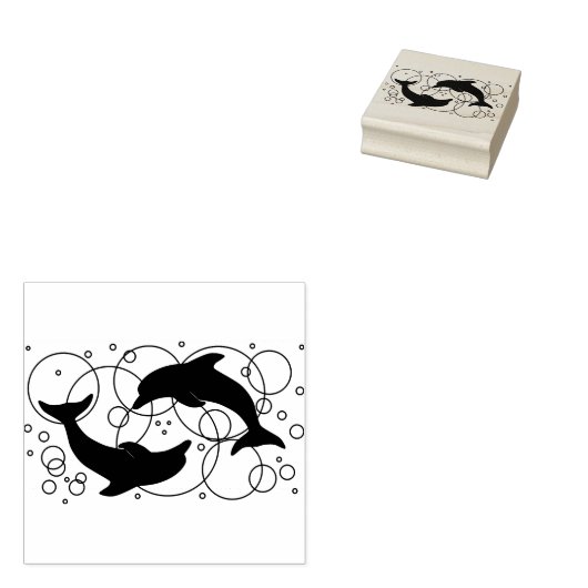Dolfijnen Rubberstempel (Gestempeld)