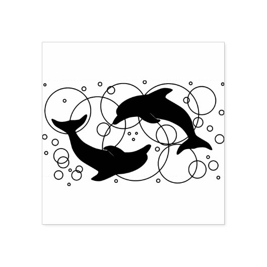 Dolfijnen Rubberstempel (Afrduk)