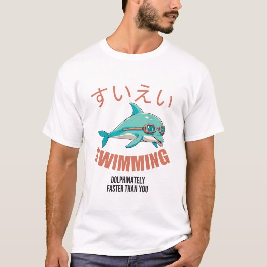 Dolfijnen sneller zwemmen dan jij t-shirt (Voorkant)