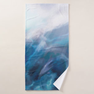 Dolfijnen spelen ALLEEN VOOR DE KICK Badhanddoek