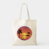 dolfijnen spelen in de Sunset Initialen Tote Bag (Achterkant)
