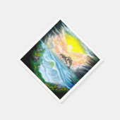 Dolfijnen spelen in het zonlicht servet (Hoek)