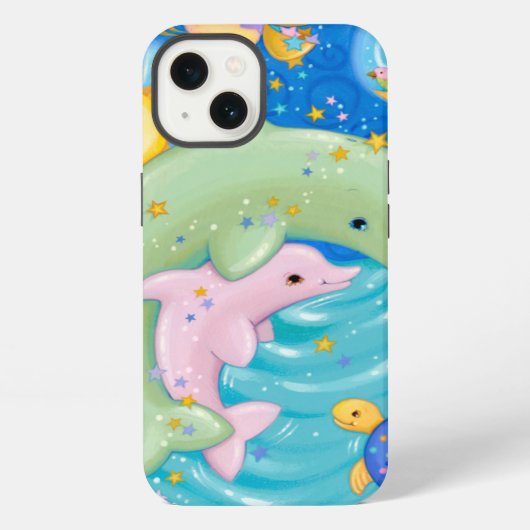 Dolfijnen spelen iPhone hoesje (Achterkant)