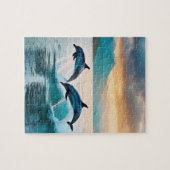 Dolfijnen spelen legpuzzel (Horizontaal)