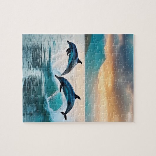 Dolfijnen spelen legpuzzel (Horizontaal)