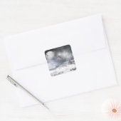 dolfijnen spelen vierkante sticker (Envelop)