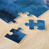 Dolfijnen springen bij zonsondergang legpuzzel (Zijkant)
