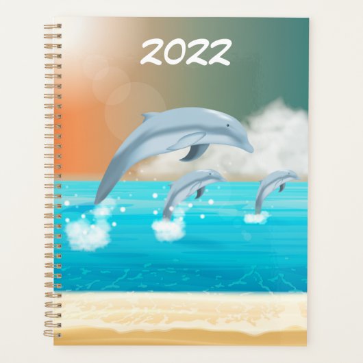 dolfijnen springen in de oceaan    planner (Voorkant)