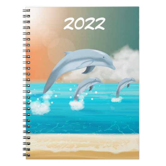 dolfijnen springen uit het water notitieboek (Voorkant)