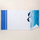 Dolfijnen strandhanddoek strandlaken (Voorkant)