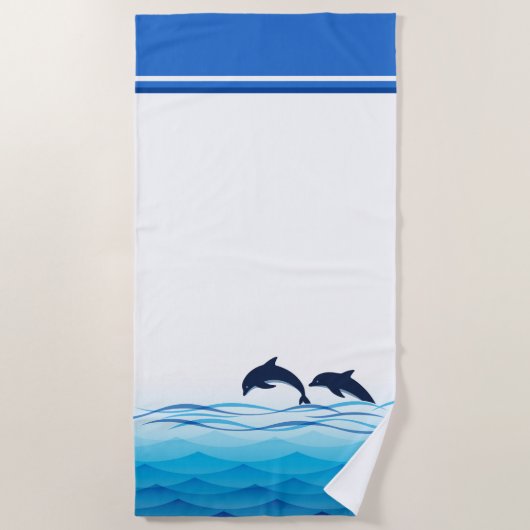 Dolfijnen strandhanddoek strandlaken (Voorkant)