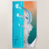 Dolfijnen Strandlaken (Voorkant)