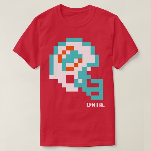 Dolfijnen Tecmo Bowl Helm T-shirt (Design voorkant)