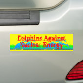 Dolfijnen tegen het gebruik van kernenergie tegen  bumpersticker (Op auto)