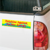 Dolfijnen tegen het gebruik van kernenergie tegen  bumpersticker (Op Truck)