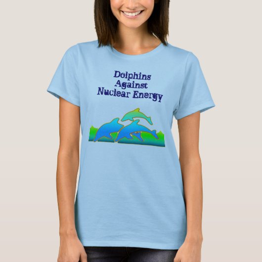 Dolfijnen tegen T-shirt met nucleaire energie (Voorkant)