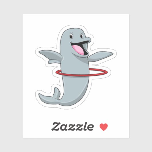 Dolfijnen tijdens een endurenopleiding met fitness sticker (Vel)