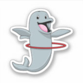 Dolfijnen tijdens een endurenopleiding met fitness sticker (Voorkant)