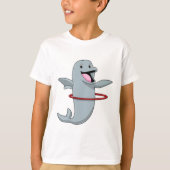 Dolfijnen tijdens een endurenopleiding met fitness t-shirt (Voorkant)