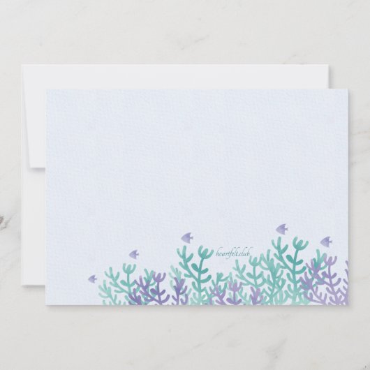 Dolfijnen Twins Verjaardagsfeest Kaart (Achterkant)