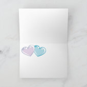 Dolfijnen valentijnskaart Cute Folded Kaart (Binnen)