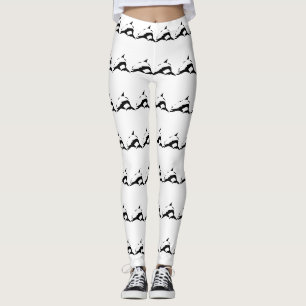 Dolfijnen Visdieren Oceaan Wit Zwart Leggings