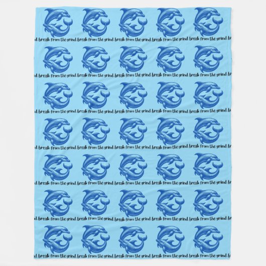 Dolfijnen Vloerendeken Fleece Deken (Voorkant)