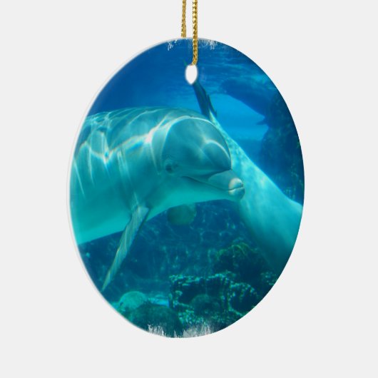 Dolfijnen voor het spelen keramisch ornament (Rechts)