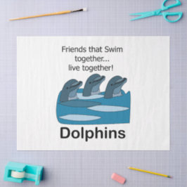 Dolfijnen Vriendschap Tissuepapier