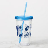 Dolfijnen, walvissen en pinguïns acryl drinkbeker (Achterkant)