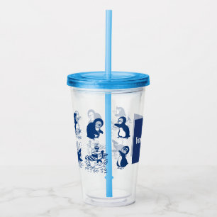 Dolfijnen, walvissen en pinguïns acryl drinkbeker