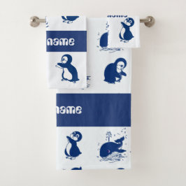 Dolfijnen, walvissen en pinguïns bad handdoek