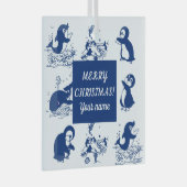 Dolfijnen, walvissen en pinguïns glas ornament (Voorkant Rechts)