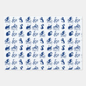 Dolfijnen, walvissen en pinguïns inpakpapier vel (Voorkant 3)