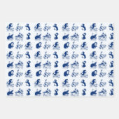 Dolfijnen, walvissen en pinguïns inpakpapier vel (Voorkant 2)