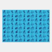 Dolfijnen, walvissen en pinguïns inpakpapier vel (Voorkant)