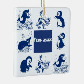 Dolfijnen, walvissen en pinguïns keramisch ornament (Rechts)