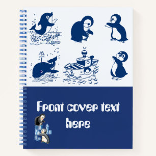 Dolfijnen, walvissen en pinguïns notitieboek