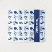 Dolfijnen, walvissen en pinguïns wandkleed (Voorkant (horizontaal))