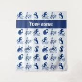 Dolfijnen, walvissen en pinguïns wandkleed (Voorkant)