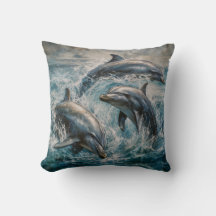 Dolfijnen Waterverf schilderij